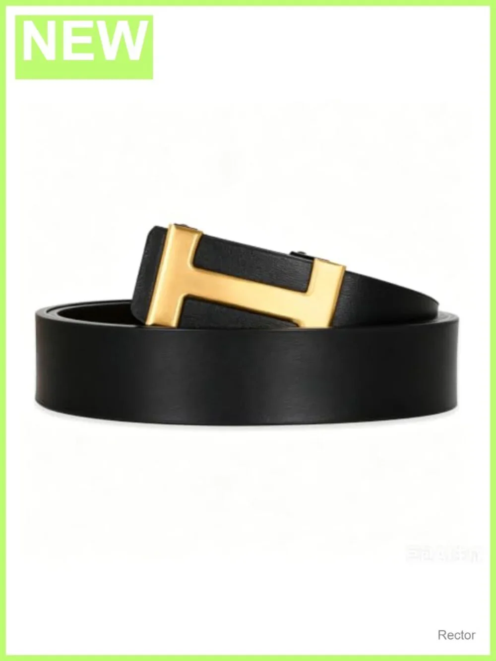 Leather Dress Belt with Automatic Buckle - Adjustable, Business Formal